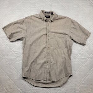 GANT Classic Linen brown short sleeve dress shirt size M